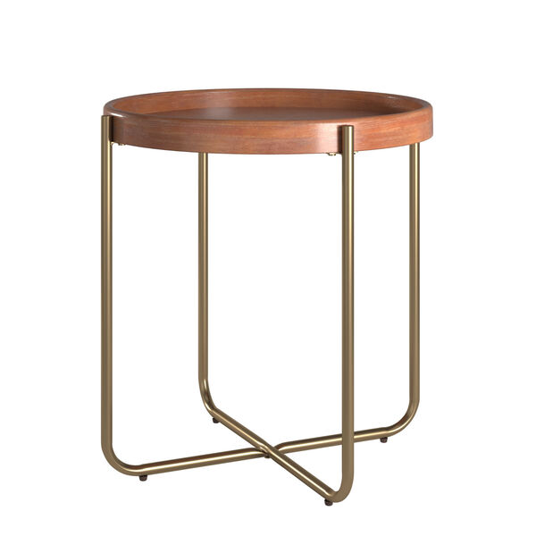 Adam Gold and Wood Table Set, image 3